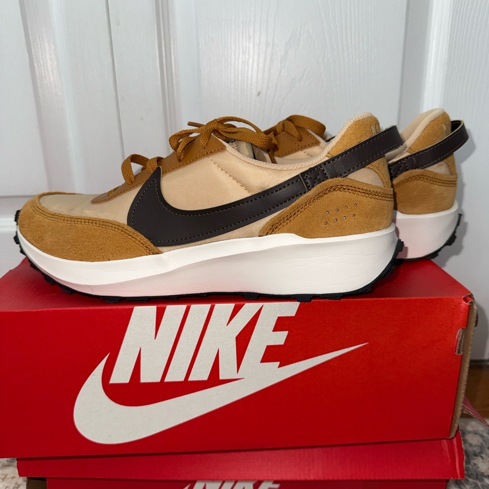 Nike Beige and Dark Brown Sneakers